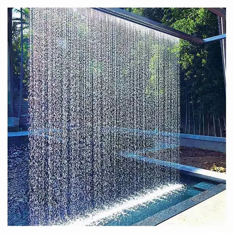 FOR  curtain flow water trough waterfall DC rain curtain fountain equipment water curtain landscape garden water feature wall