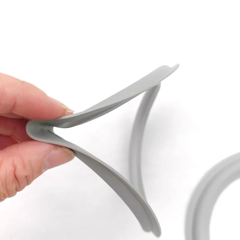 2 قطعة مكبر صوت محيطي بديل بحافة مطاطية لإصلاح حلقة مكبر الصوت لـ B&W باللون الرمادي