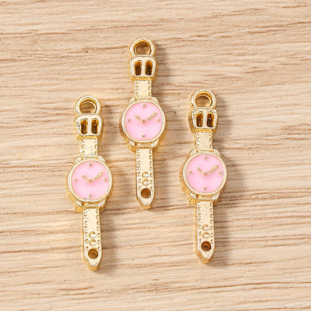 Tusember 20 Stück 6x24mm Niedliche Emaille-Armbandanhänger Uhrenanhänger für Handgemachten Schmuck Halskette Armband Ohrringe DIY Bastelzubehör – Detail 8