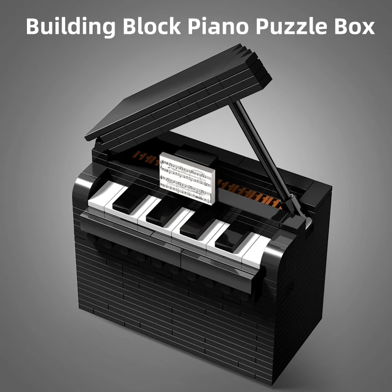 Building Block Piano Puzzle box Unlocking Toy, Surprise Storage Compartment, Ideal Gift for Kids & Adults, Fun Learning Experien