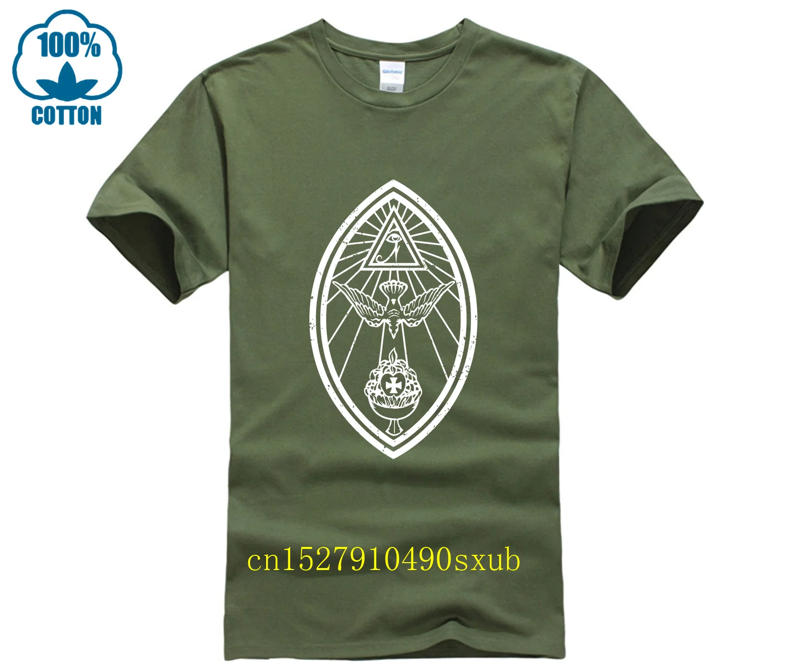 T Shirts Short fashion men ORDO TEMPLI ORIENTIS OTO SIGN Church 666 Satan Aleister Crowley Circle Printed casual T shirt