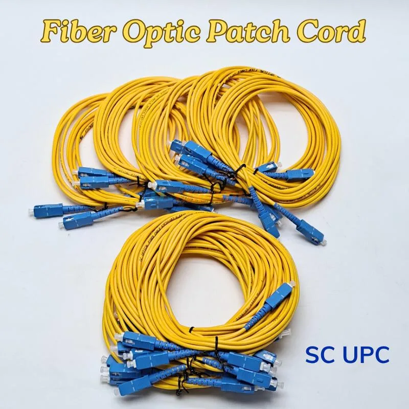 

SC/UPC Patch Cord 10Pcs 1/2/3/5M Fiber Optic Jumper Cable 2.0Mm FTTH PVC/LSZH Simplex Mode