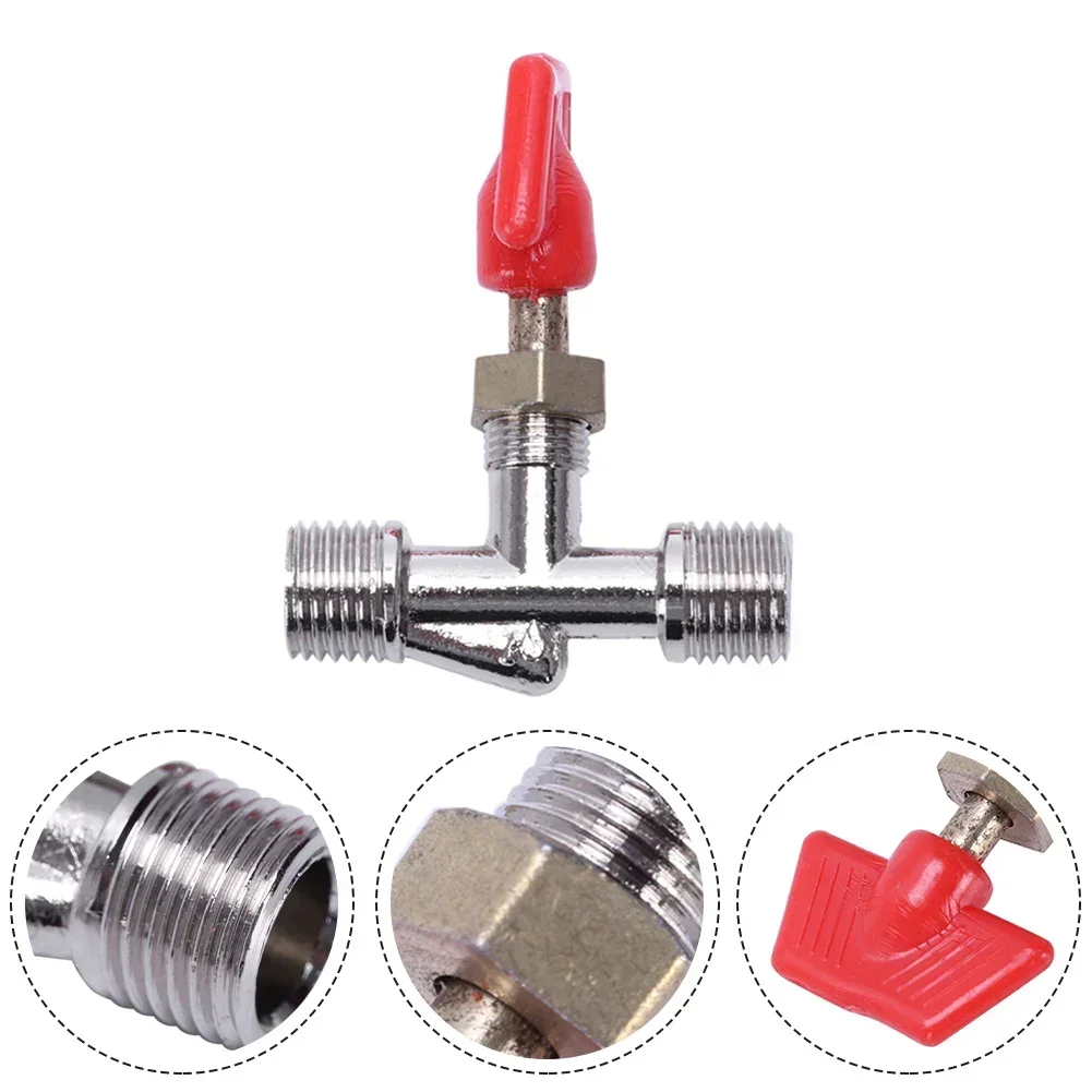 Male Thread Gas Valve Switch Equipment Home Needle Part Replacement Silver Tone 1/4in X 1/4in BSPT High Quality