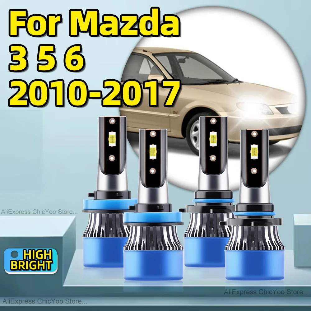 

2/4Pcs LED Canbus Car Headlights 28000LM H11 9005 6000K CSP Chip Lamp For Mazda 3 5 6 2010 2011 20122 013 2014 2015 2016 2017