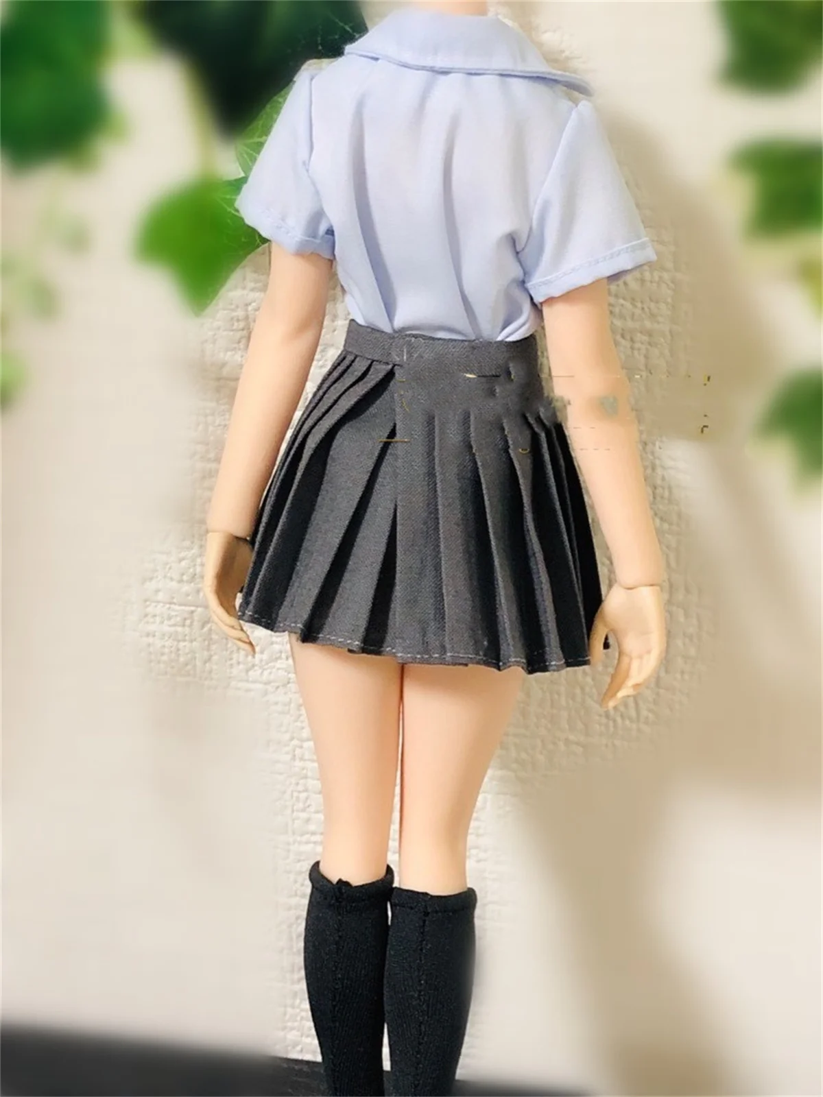 Uniforme scolaire pour femme, échelle 1/6, chemise courte, jupe JK, bas pour figurine 12 pouces, jouets miniatures