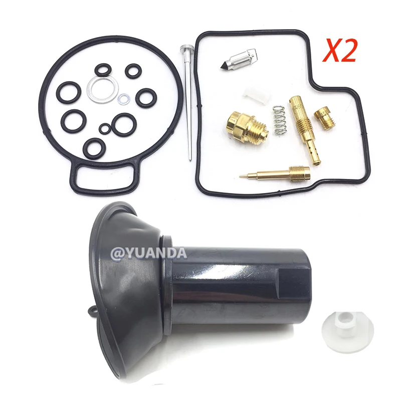 2X Carburetor Rebuild Kit for Honda Goldwing GL1500 GL1500SE 1992-2000 Parts with Piston Diaphragm Needle Valve