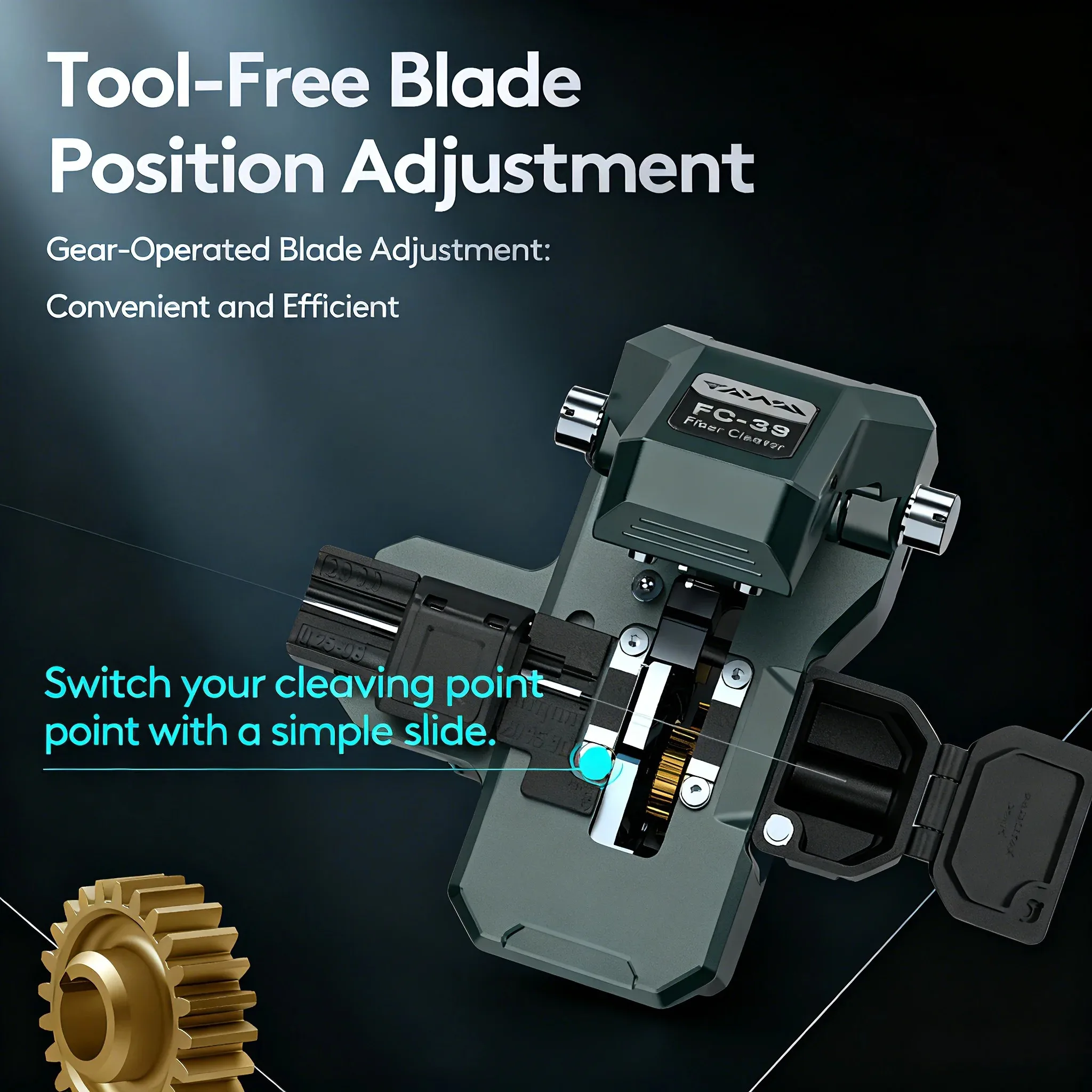 One-step Optical Fiber Cleaver FC-33 All Metal Body for Cable 250μm ~ 3.0mm over 72,000 Fiber Optic Cuts Less Than 0.5 Degree