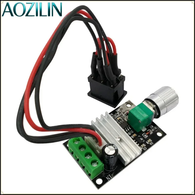 AOZILIN For PWM DC Motor Speed Controller 6V 12V 24V 3A Forward Reverse Switch Governor Regulator Module