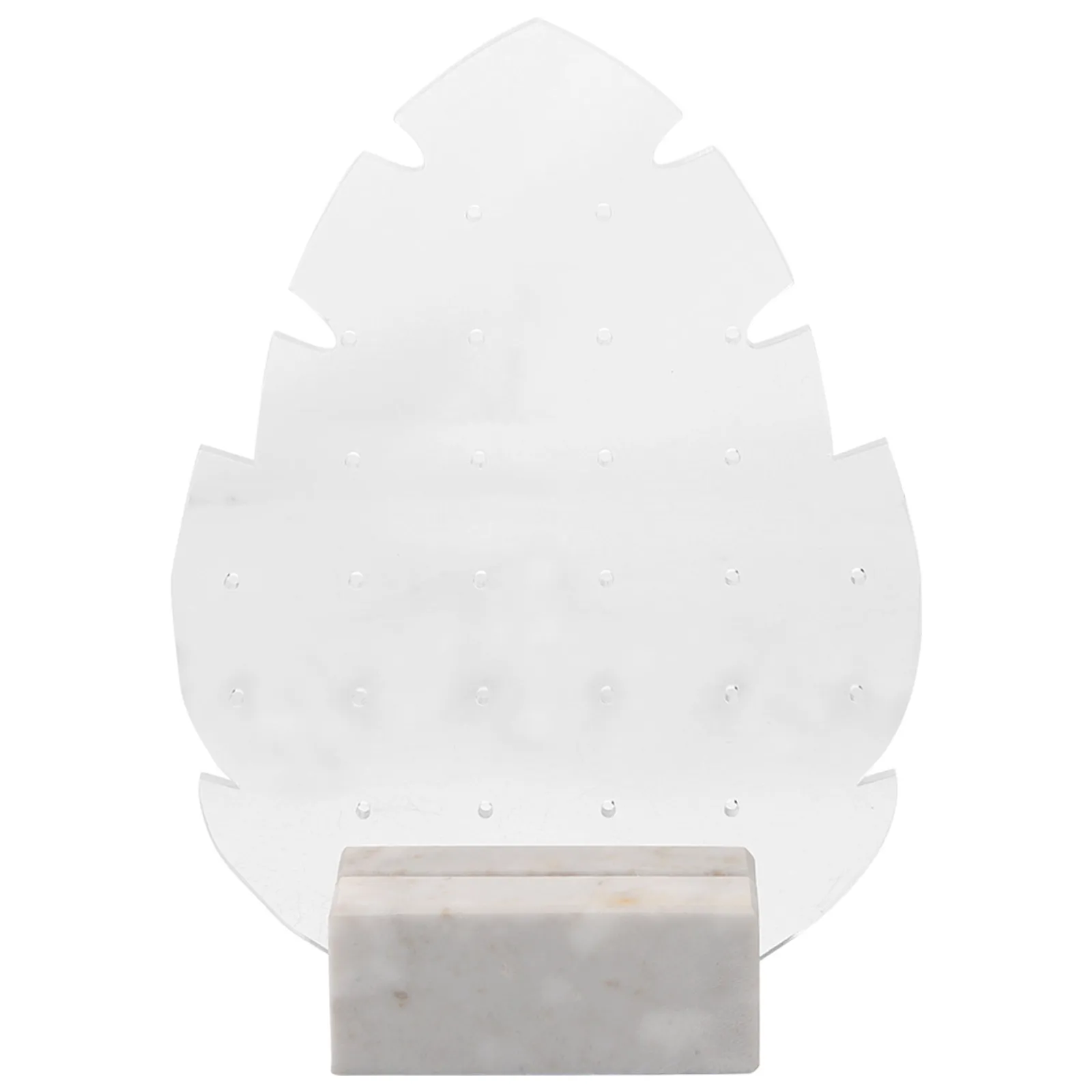 

Earring Display Rack Clear Acrylic Stylish Marble Jewelry Holder Multi Hole Desktop Storage Organizer Earring Display Rack