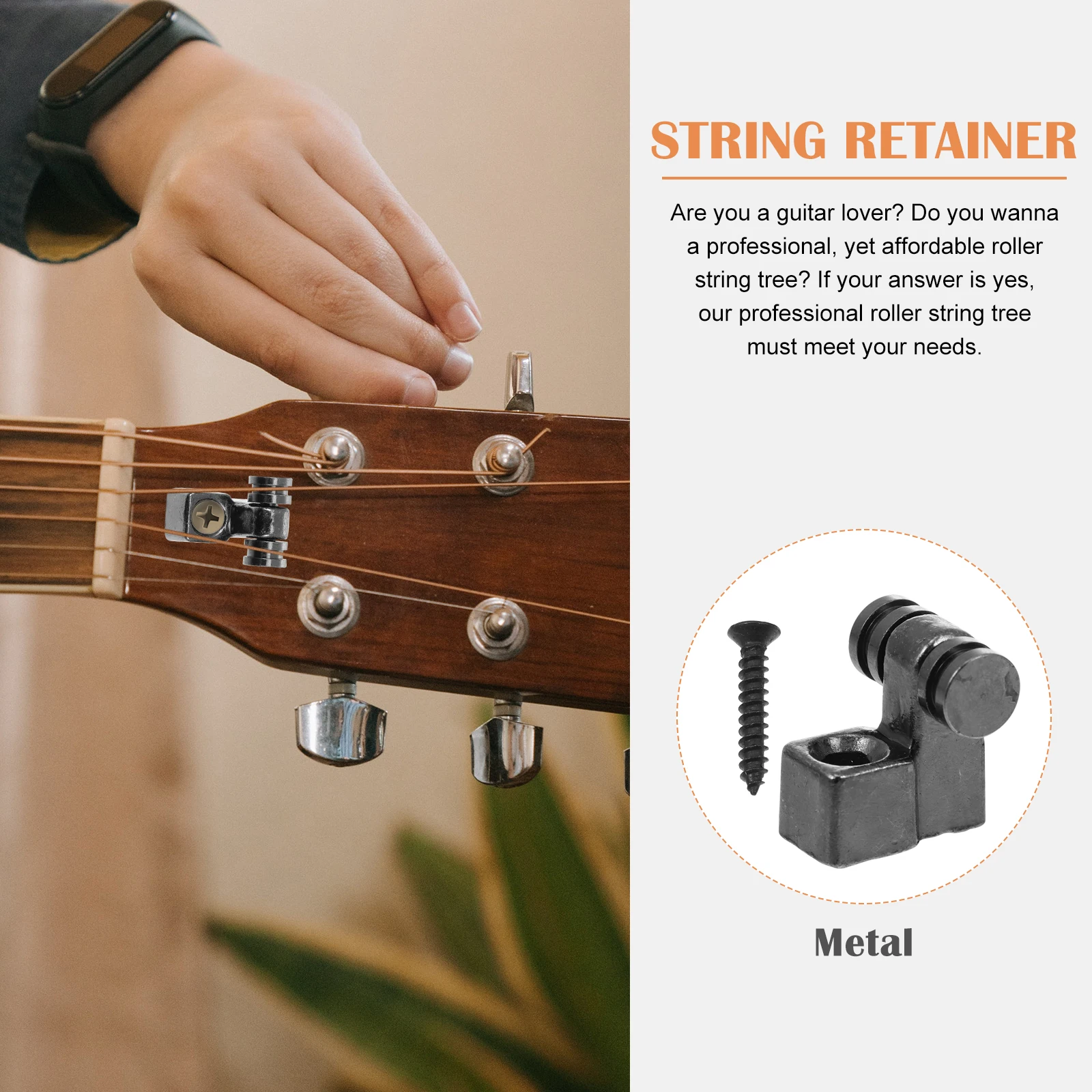 

Guitar Strings Retainer Metal Parts Accessories Guides Roller String Trees for Electric Guitar Replacement Long Term Use