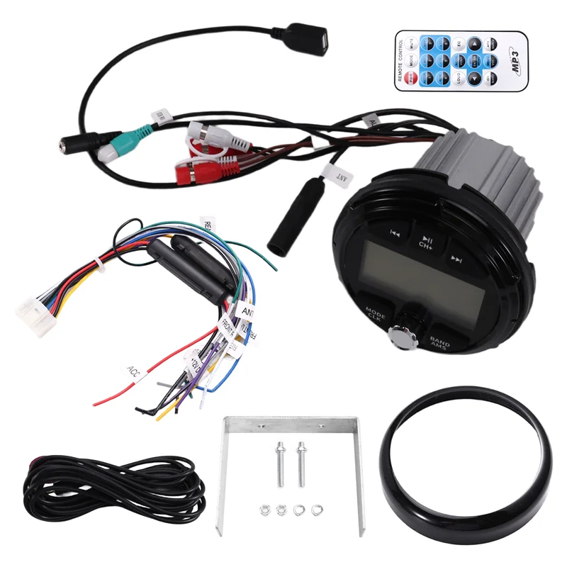 

MP3-плеер для автодома, стерео для двигателя, дома, яхты, ATV UTV, морской водонепроницаемый лодочный радиоплеер, Bluetooth FM AM, аудиокар