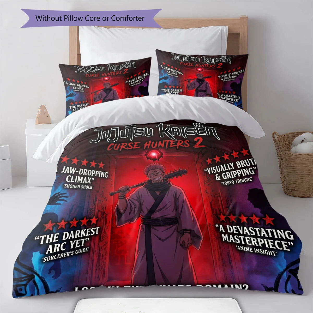 Jujutsu Kaisen Duvet Cover Soft Comfortable, Kids Bedding Gift Set, Extra LargeVarious Sizes -HE36