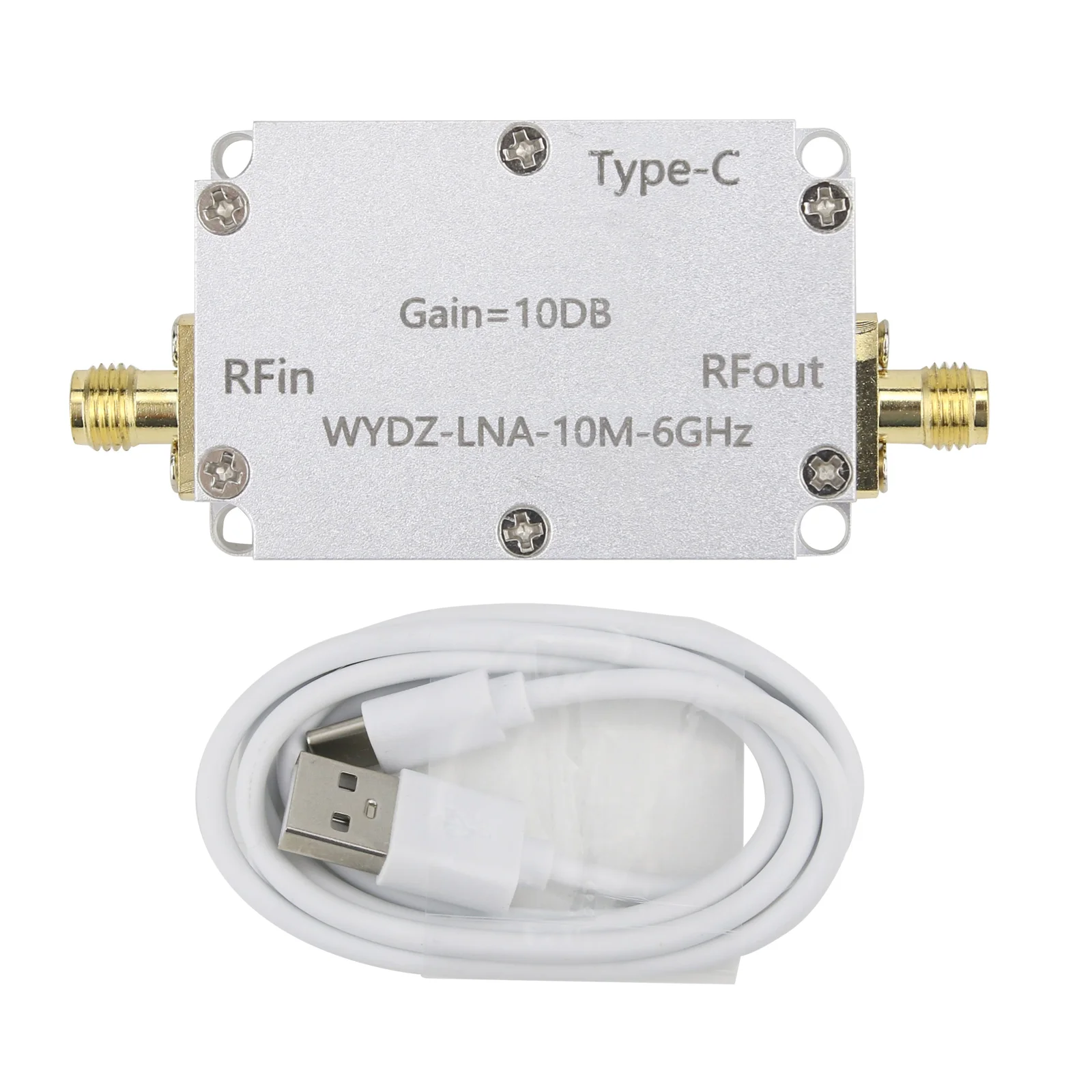 HamGeek 10M-6GHz Low Noise Amplifier Gain 10DB/20DB/30DB High Flatness LNA RF Signal Driving Receiver Front End