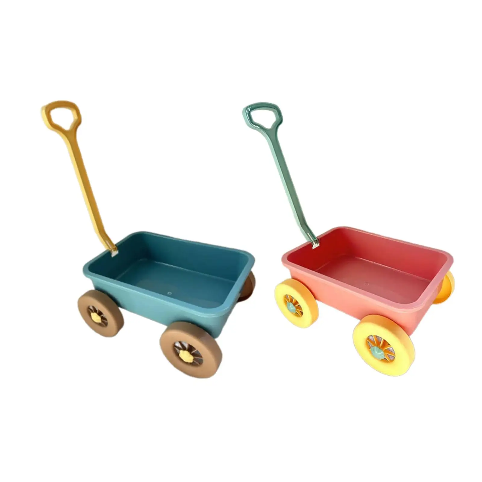 Pretend Play Wagon Beach Toy Cart Storage Car Wagon Toy Novelty Manual Pull