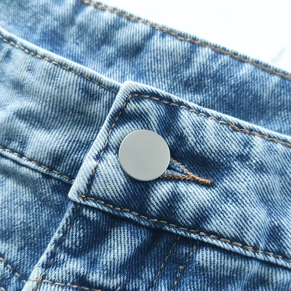 تنورة الدنيم النسائية خمر التنانير الطويلة غسلها المتعثرة عالية الخصر جيوب زر جيوب 2025 الصيف الإناث الشارع الشهير