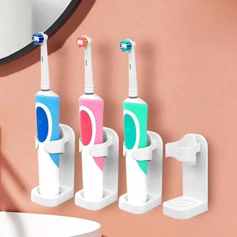 

Electric Toothbrush Rack Non Slip Wall Mounted Traceless Toothbrush Stand Holder Adjustable Space Saving Bathroom Accessories