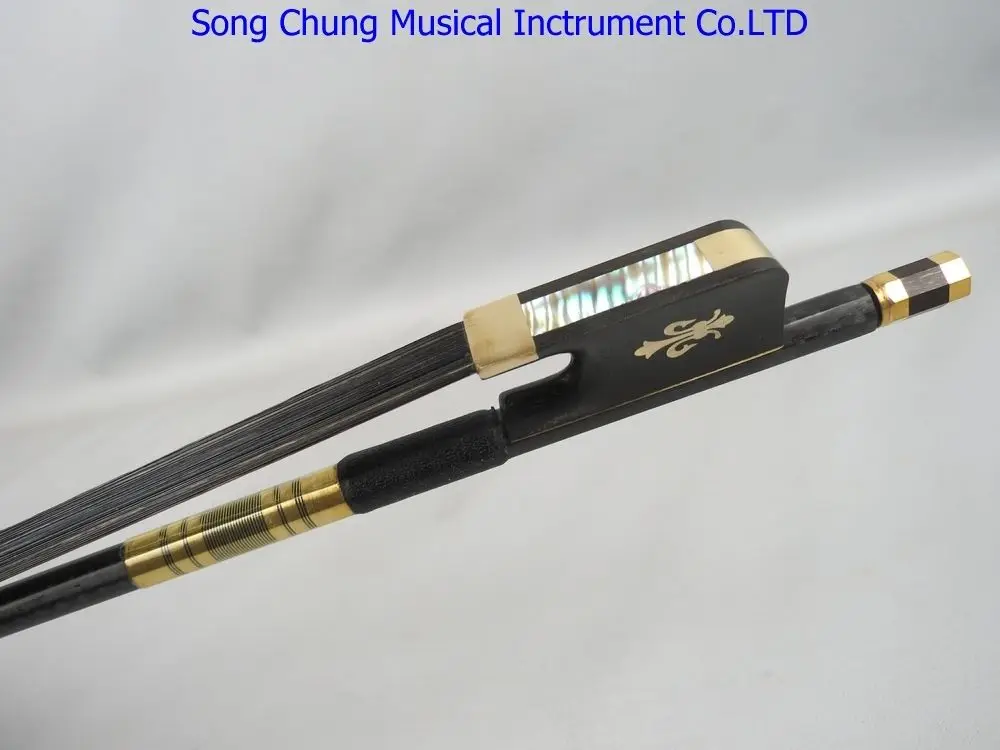 

Pretty powerful plaid black Carbon fiber viola bow,black Horsehair #7973