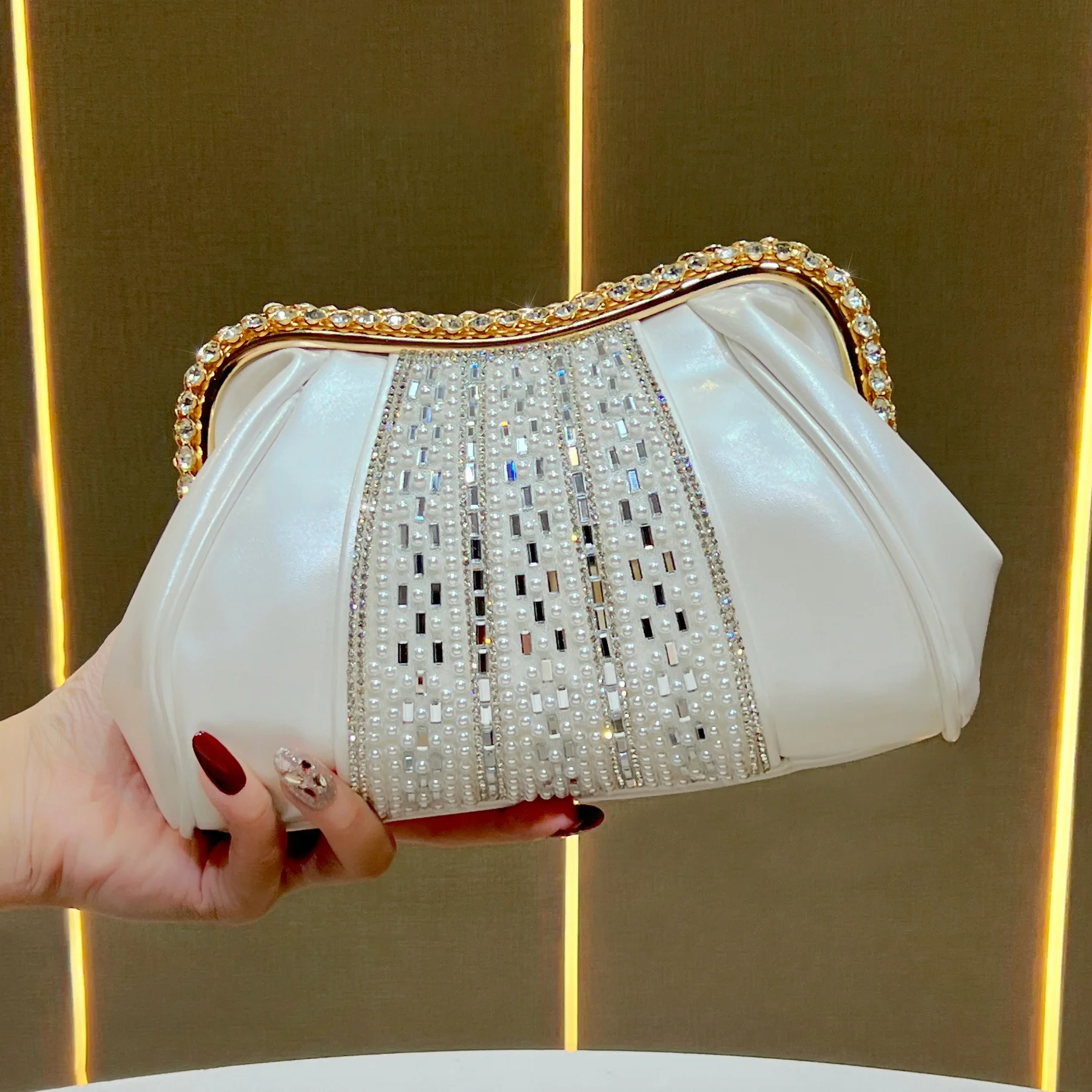 Diamond banquet dress bag high-end handbag celebrity dinner bag fashion chain clutch bag