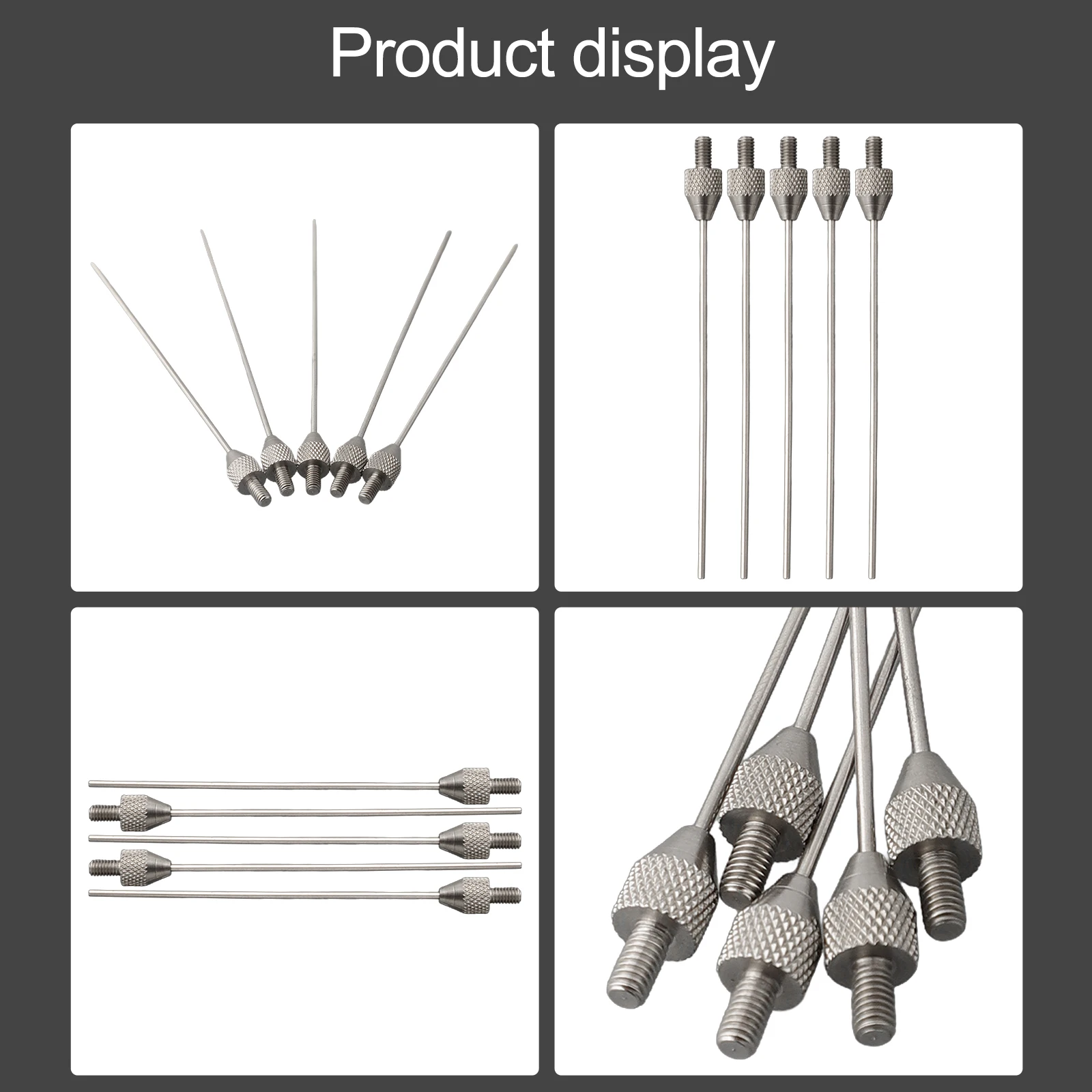 Essential for Precise Measurements 5Pcs Needle Contact Points for Dial Indicator Depth Measure 1X50mm Long Tip M2 5