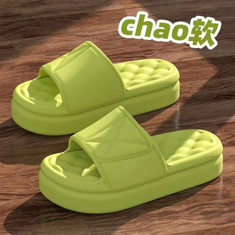 Chinelos de nuvem antiderrapantes para homens e mulheres, sandálias de praia, slides de banheiro, sapatos internos, chinelo feminino