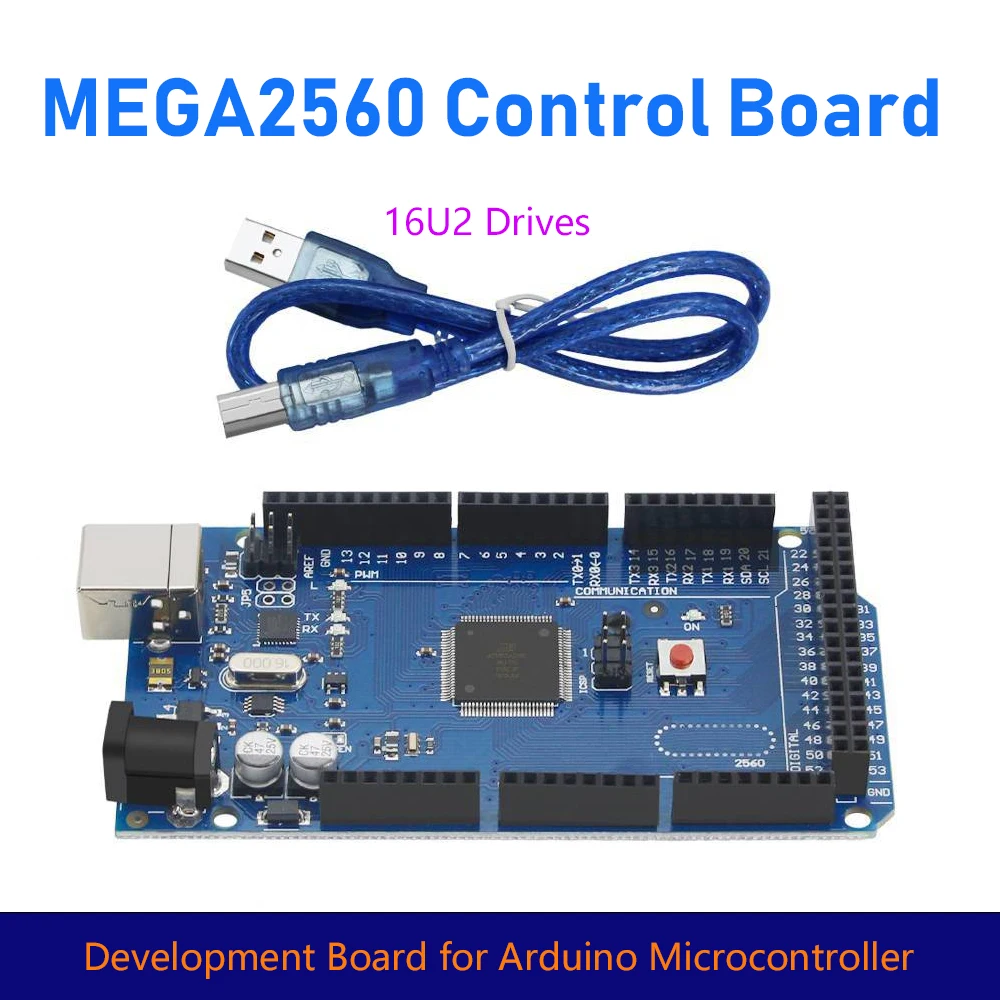 Brand New MEGA2560 16U2 Control Board 16U2Drives The Main Control Board MEGA 2560 Development Board for Arduino Microcontroller