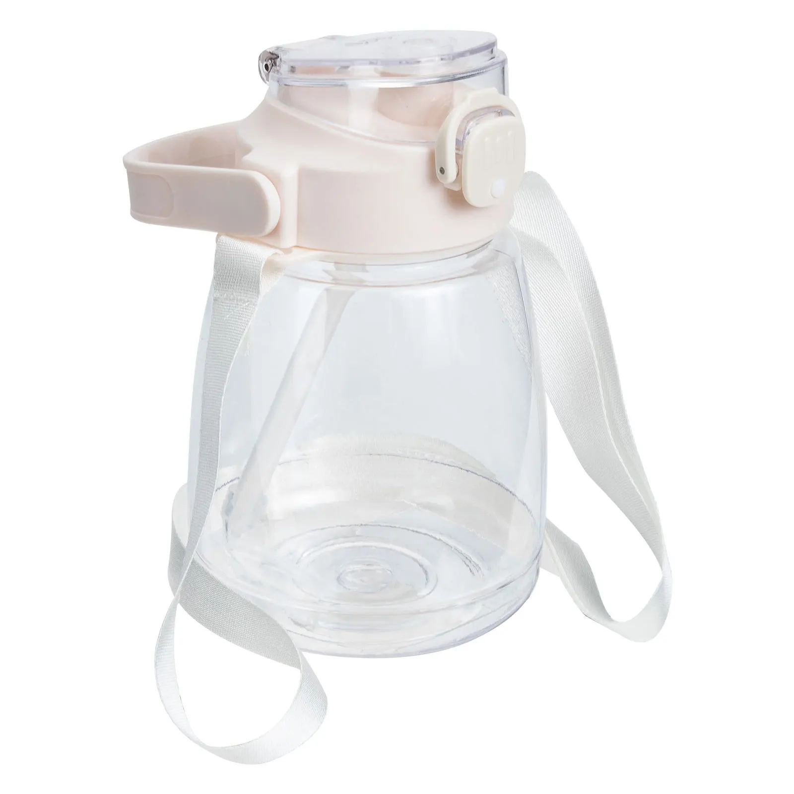 

Children'S Straw Cup Large Capacity Transparent Water Bottle Lightweight Portable For School Gym Travel Kawaii Design