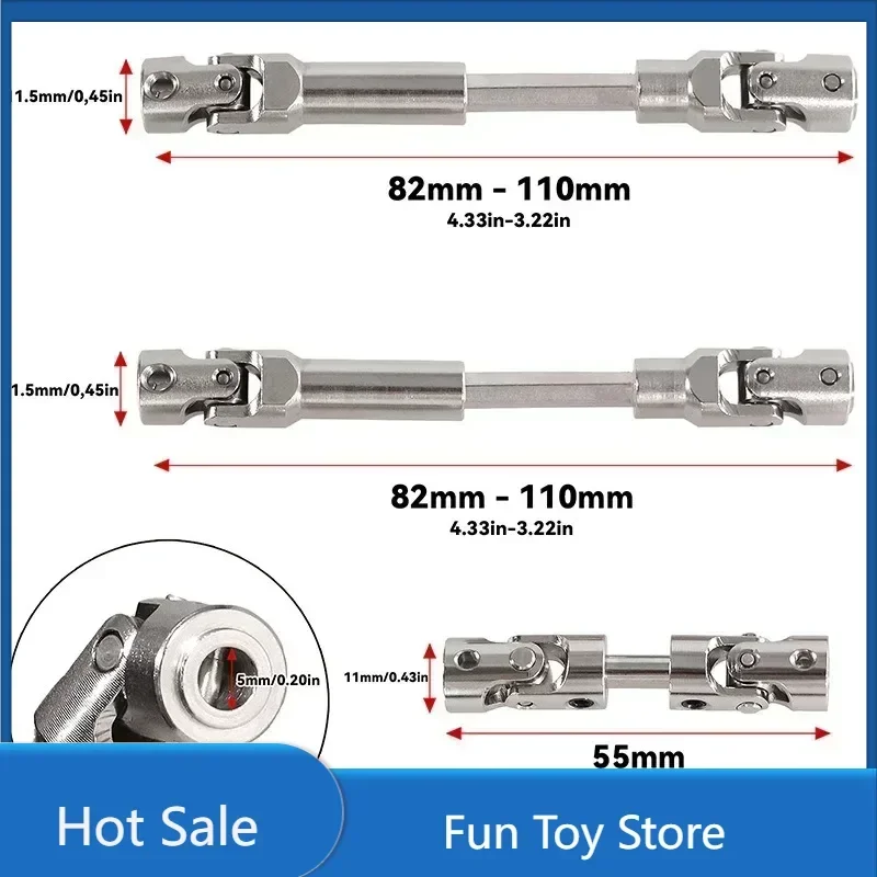 

Металлический стальной приводной вал, карданный вал CVD для MN128 MN86 MN86S MN86K MN86KS MN G500 1/12, детали для обновления радиоуправляемого гусеничного автомобиля