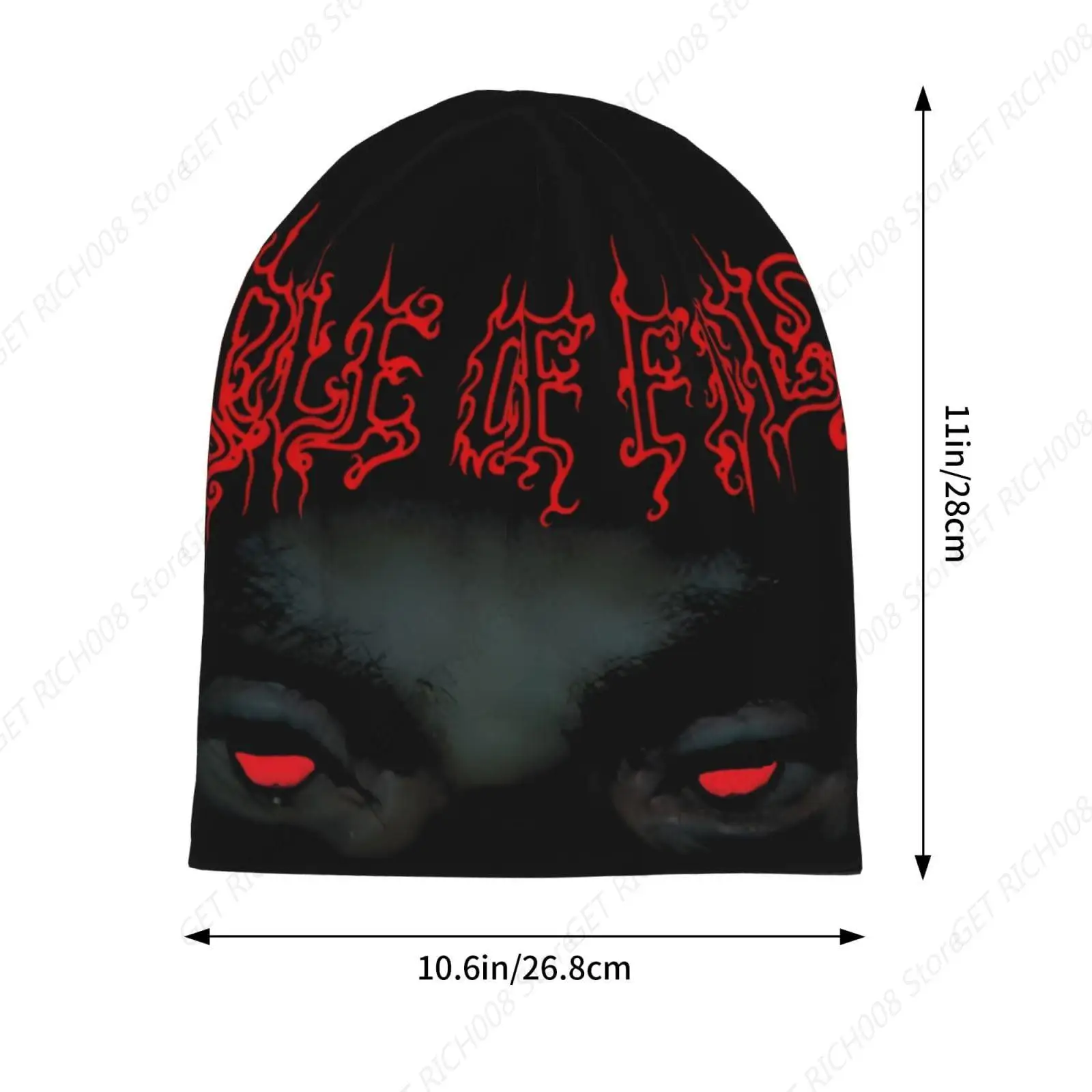 Cradle Of Filth Knit Hat Cuffed Beanie Hat Outdoor Indoor Printed Slouchy Hat Adult Women Men Black