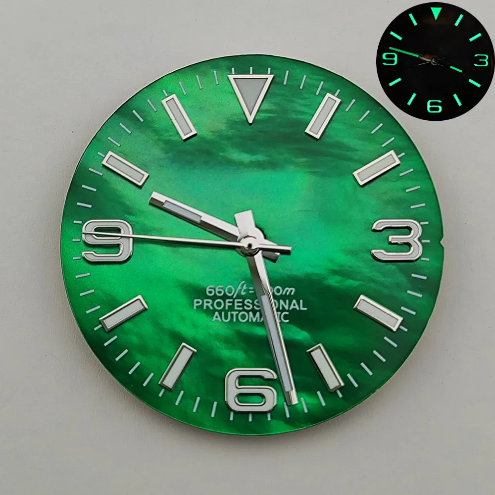 High Quality 28.5mm NH35dial watch dial S dial green luminous suitable for NH35 NH36 movement watch accessories repair tool