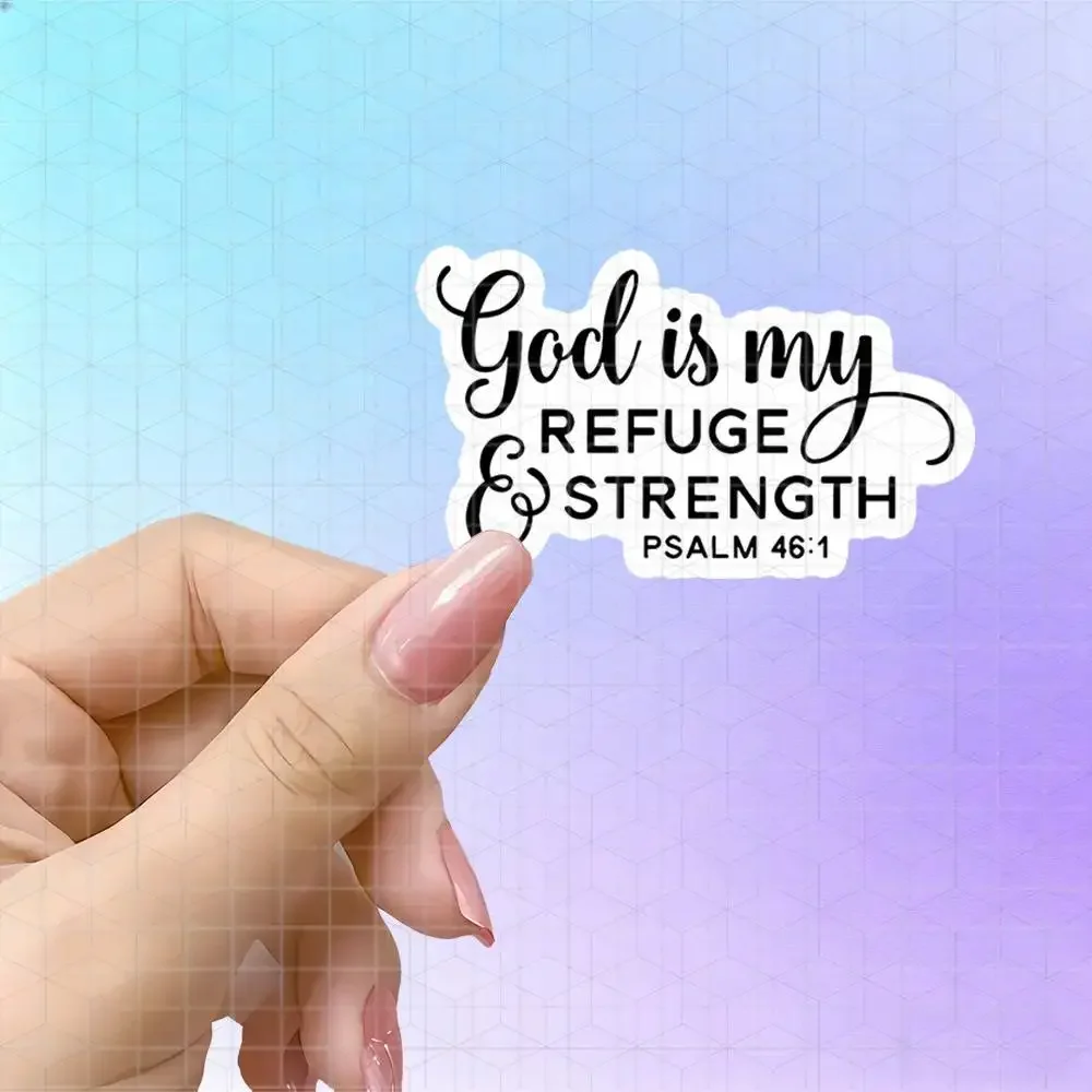Bible Scripture Faith Inspirational Vinyl Sticker Matte Decal For Notebook Tablet Handbook Luggage Elegant Faith Comfort  Decor