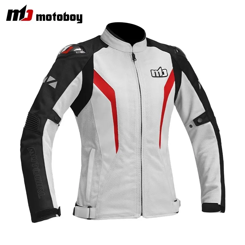 Motoboy Summer Motorcyclist Jacket Women's Anti-drop Breathable Warm Cycling Suit Racing Motorcycle Suit Women's Knight Suit