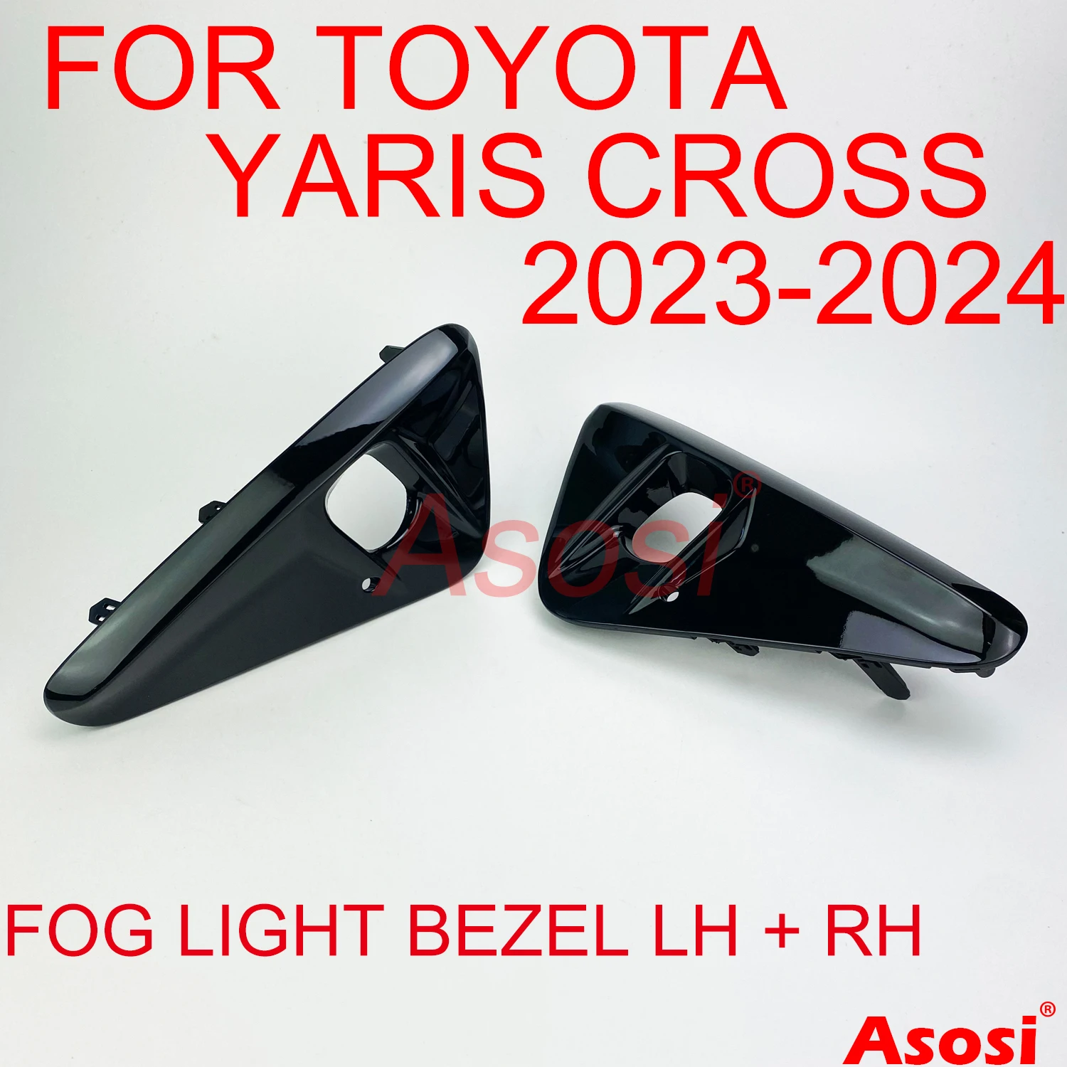 

Передний бампер, противотуманная Рабочая рамка, отделка Обложки для Toyota Yaris Cross 2023 2024, левая и правая стороны, прямая замена, черный цвет