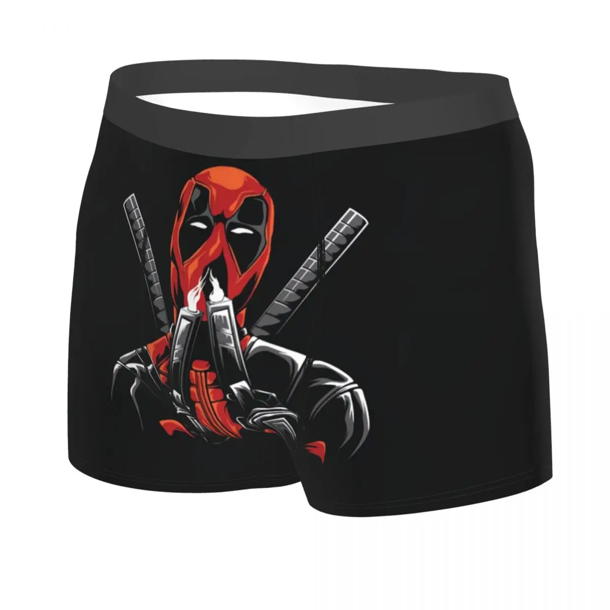 Personalizado Deadpool Dos Desenhos Animados Superhero Boxer Shorts para Homens, 3D Impresso, Anime Cosplay Underwear, Calcinhas Respiráveis, Cuecas