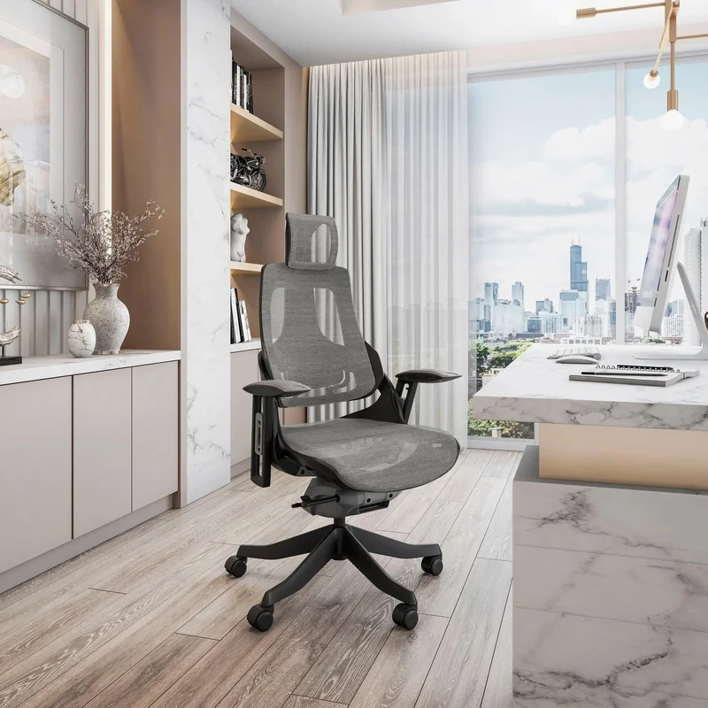 

Techni Mobili LUX Ergonomic Office Chair Grey