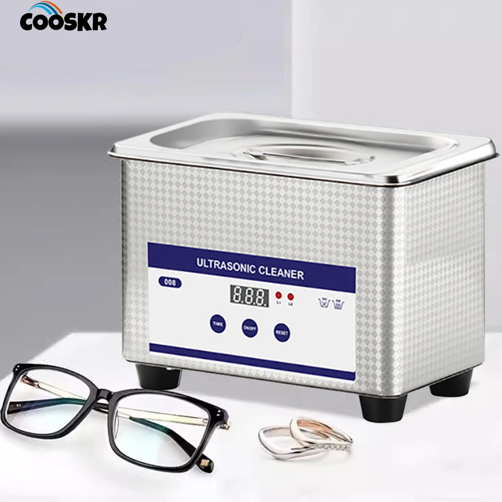 Ultrasonic Cleaner Glasses Cleaning Machine 35W High Frequency Vibration for Jewelry Watches Denture Ultrasonic Cleaning Bath