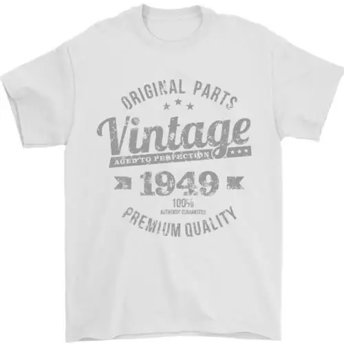 

Vintage Year 75th Birthday 1949 Mens T-Shirt 100% Cotton