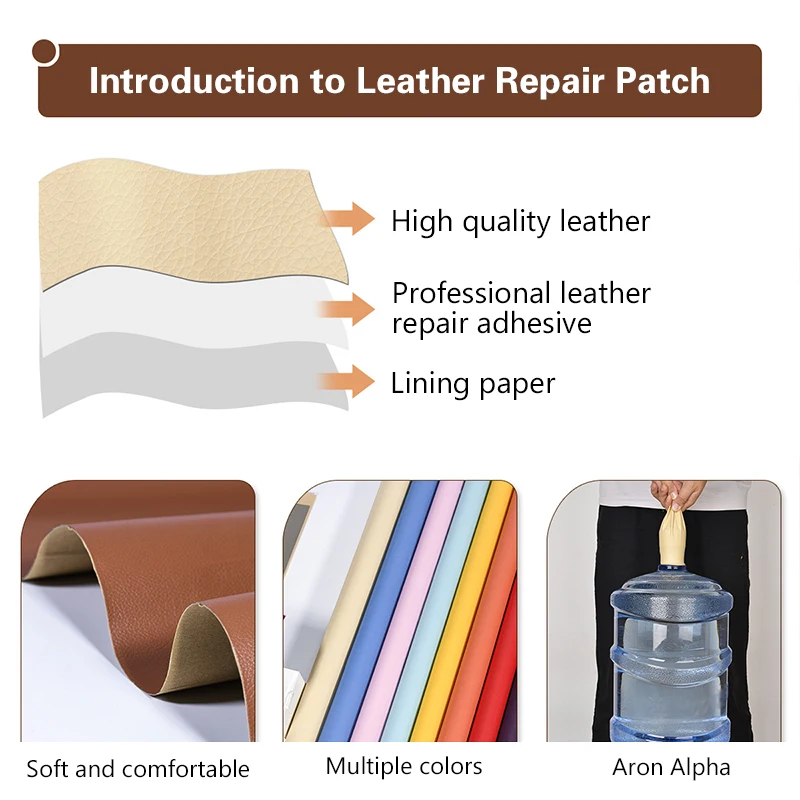 1PC 50x100cm Thickened Self Adhesive Sofa Leather Repair Fix DIY Bed Soft Bag Patch Sticker Repair Subsidy Furniture Renew Decal