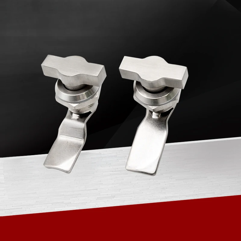 

Stainless Steel MS714-2T Rotary Latch Lock Waterproof Handle Lock Iron Cabinet Switch Cabinet Double Airfoil Handle Direct Sales