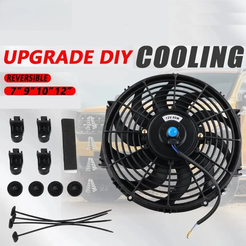 Auto Parts Factory Other Cooling Refitted Fans Universal DIY 10 12-inch 12V 80W 90w
