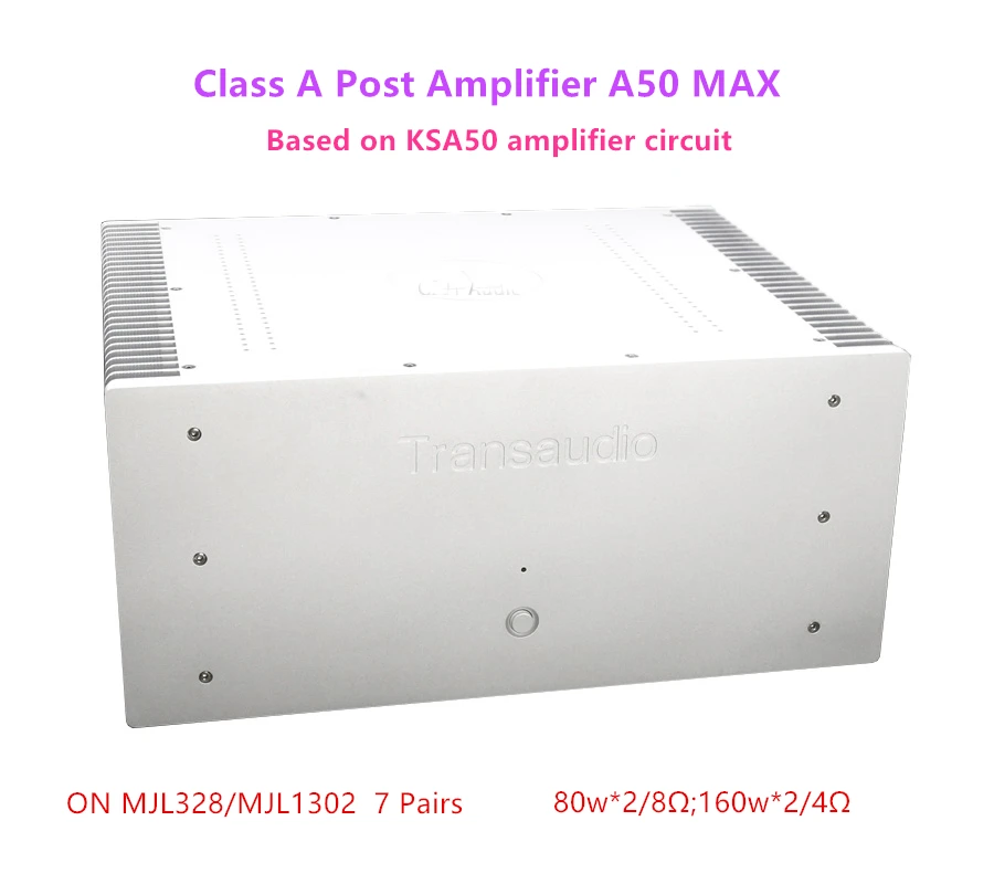 

Master Version HiFi Class A Post Amplifier A50 MAX Based On KSA50 Amplifier Circuit / ON MJL328/MJL1302 80w*2/8Ω;160w*2/4Ω