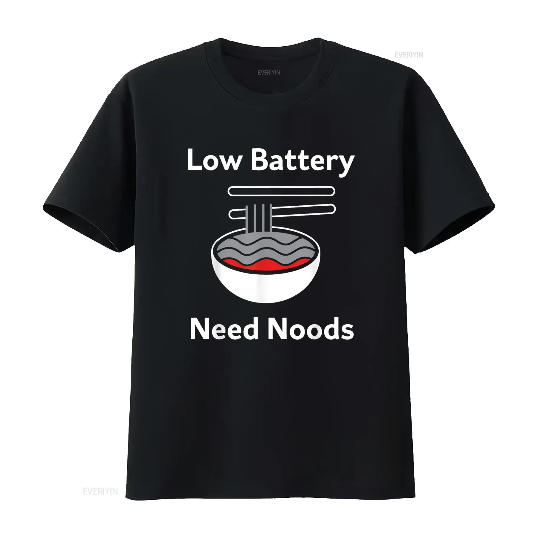 Camiseta divertida Ramen Noodle Pasta almuerzo instantáneo para niños vintage lavada transpirable moda cómoda Top para uso diario suave