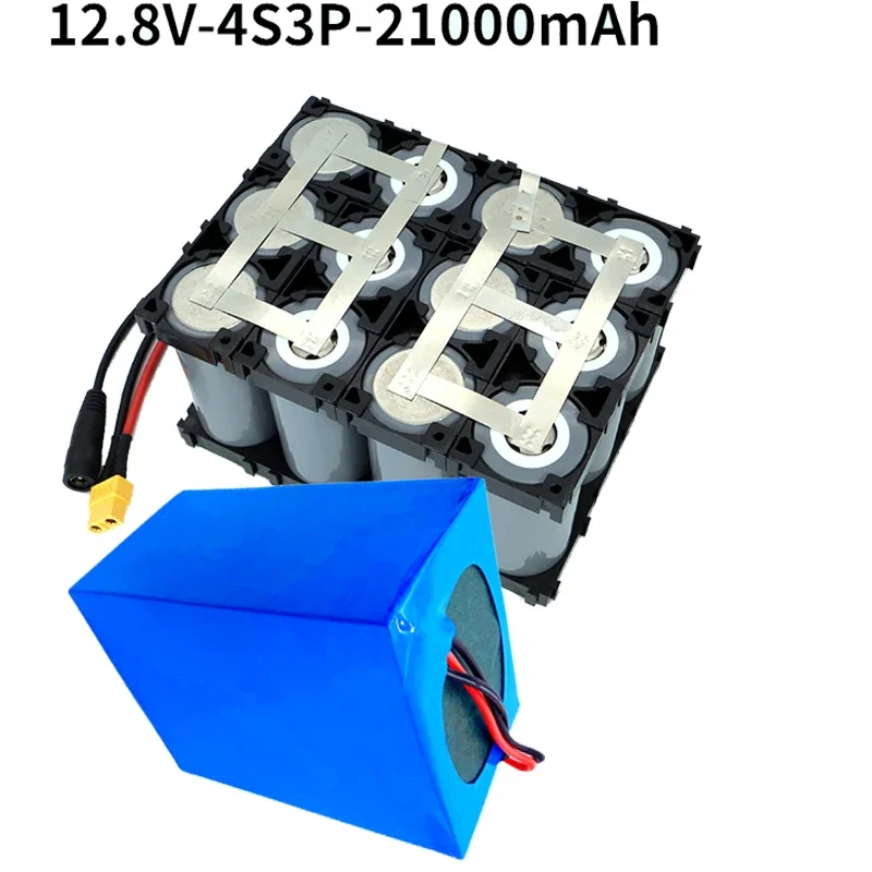 32700 Lifepo4 Batterie 4S3P 12.8V 21Ah Avec 4S 20A Maximum 60A Équilibré BMS Pour Le Bateau Électrique Alimentation Sans Interru