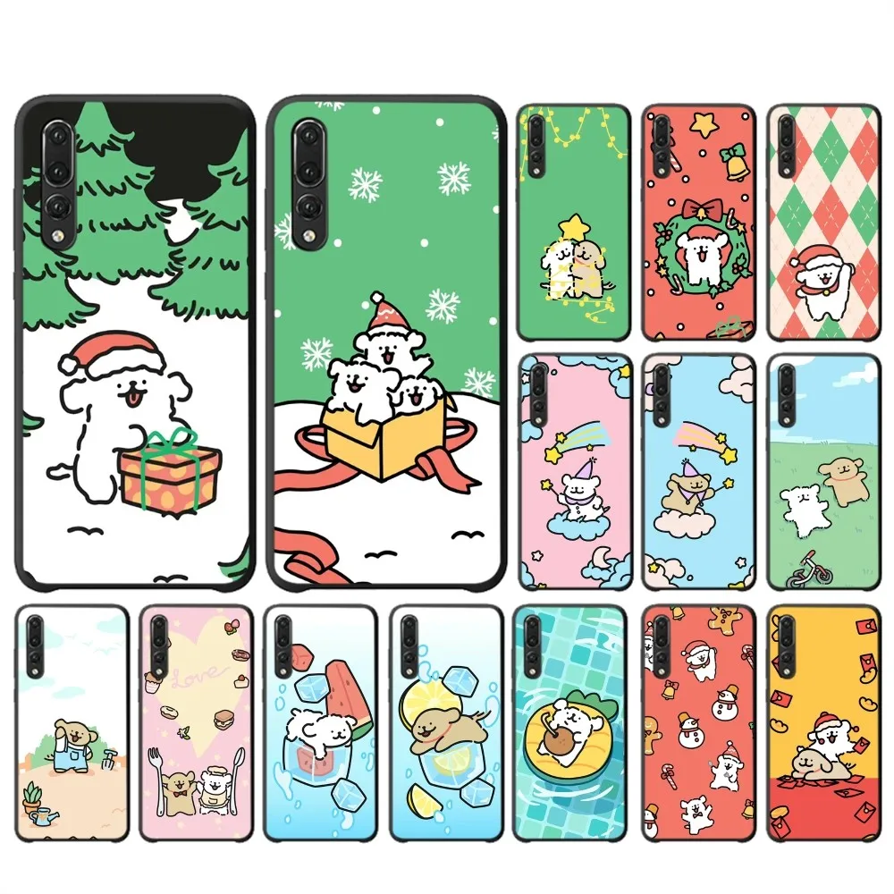 

Cute Puppy Phone Case For Huawei P 8 9 10 20 30 40 50 Pro Lite Psmart Honor 10 lite 70 Mate 20lite