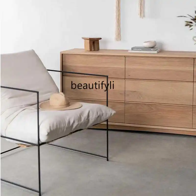 Nordic Chest of Drawers Red Oak Modern Minimalist Guest Restaurant Locker Bedroom Japanese Chest of Drawer Customization