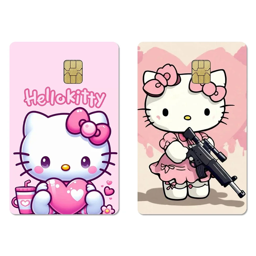 سانريو الكرتون الرسوم المتحركة Kawaii Kuromi 2.5D HD ماتي PVC ملصق فيلم الشريط الجلد لبطاقة الائتمان بطاقة الخصم ملصق مقاوم للماء