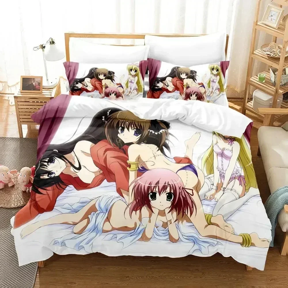 3D Print Anime Student Council's Discretion Bedding Set Duvet Cover Bed Set Quilt Cover Pillowcase king Queen Size Boys Adult