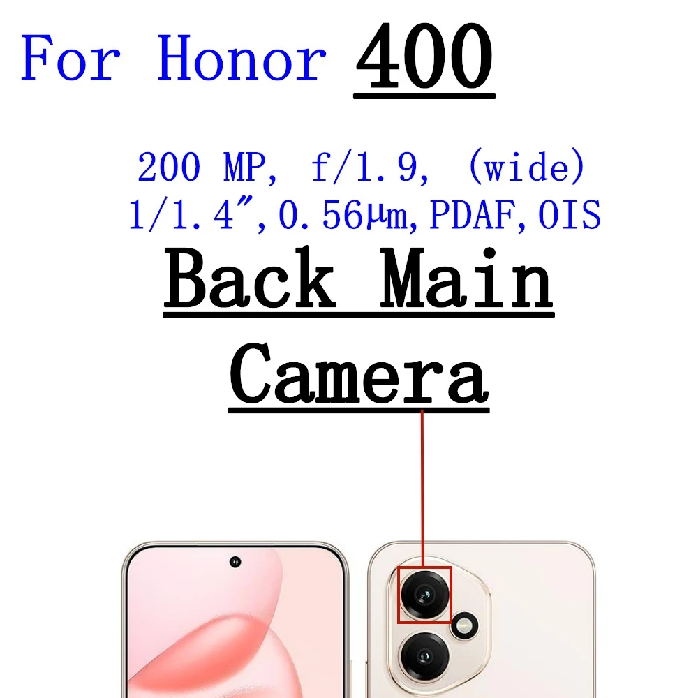 وحدة الكاميرا الأمامية الخلفية لهواوي الشرف 400 برو 400Pro عرض صورة شخصية أمامي واسع الكاميرا الخلفية الرئيسية فليكس كابل إصلاح أجزاء #5