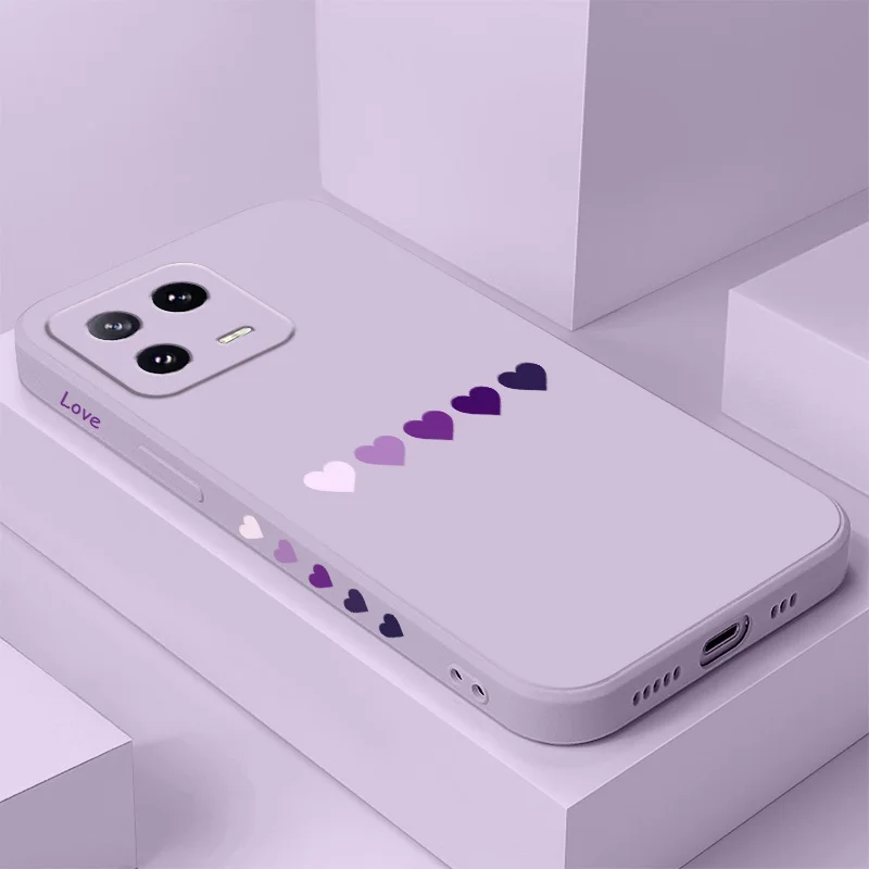 

Gradient Heart Phone Case For Xiaomi Mi 15 14 14T 13 13T 12 12X 12T 12S 11 11T 10 10T 9 9T Pro Lite Liquid Silicone Cover