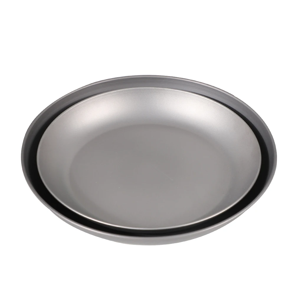 

Titanium Camping Plate - Lightweight Portable Round Dish for Salad, Fruit, Outdoor Hiking & Home Use, Wholesale Available