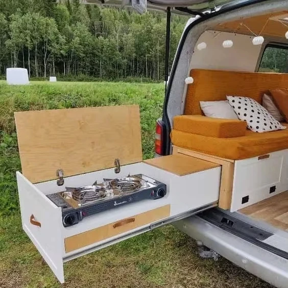 Custom Camper Seats Lightweight RV Furniture Manufacturers Aluminum RV Furniture Pull-out Kitchen